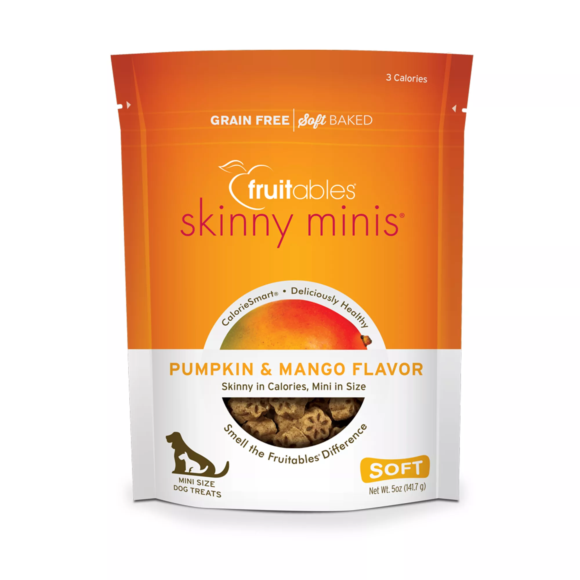 Fruitables® Skinny Minis&trade; Dog Treat - Gluten Free, Pumpkin & Mango