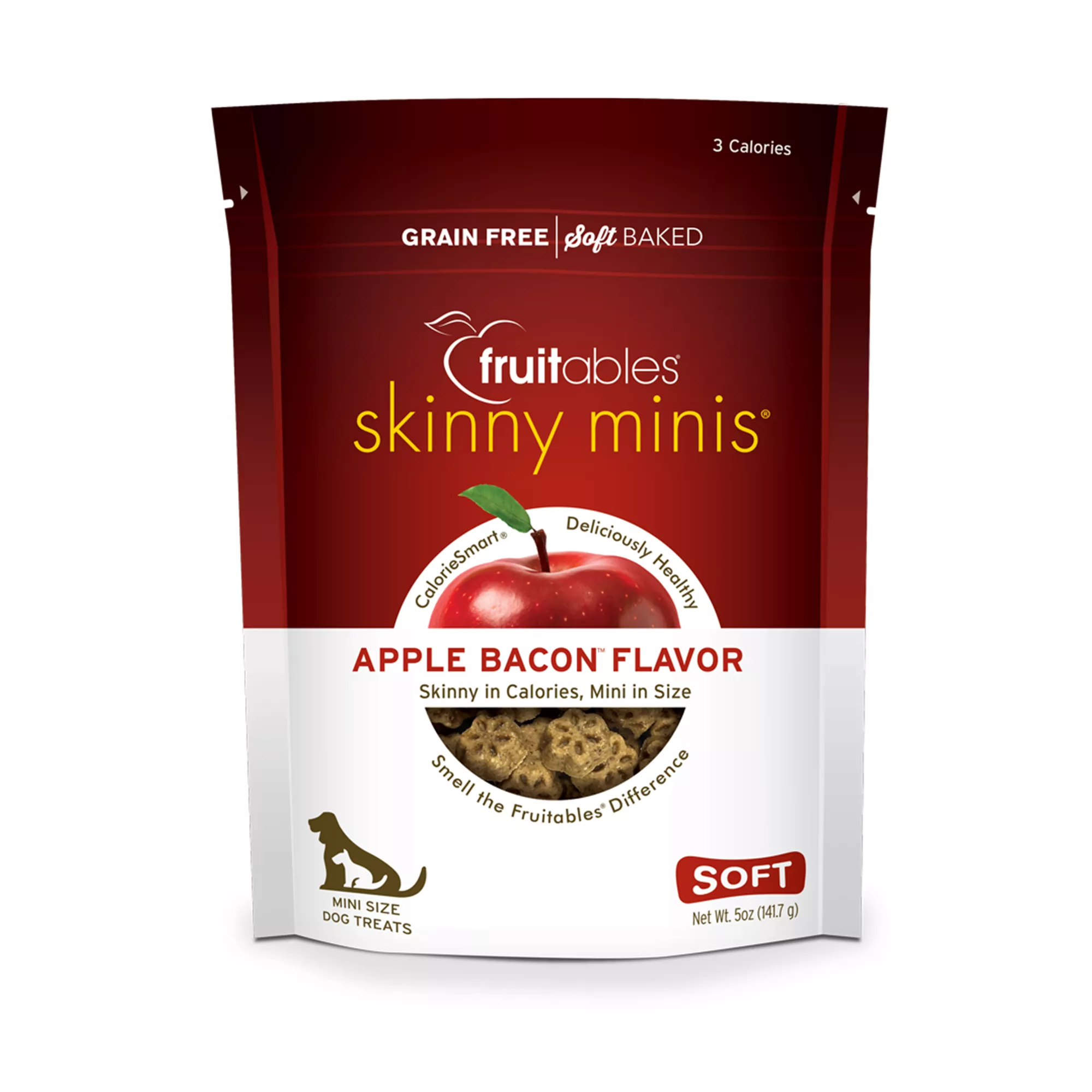 Fruitables® Skinny Minis&trade; Dog Treat - Natural, Apple Bacon