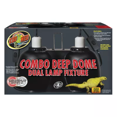 Product Zoo Med Combo Deep Dome Reptile Dual Lamp Fixture