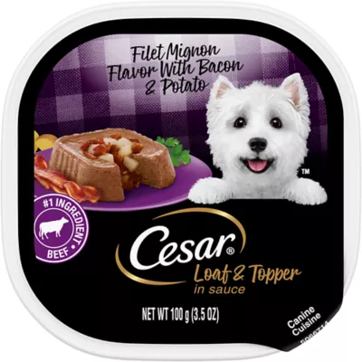 Product Cesar® Classics Adult Wet Dog Food - Loaf & Topper, 3.5 Oz.