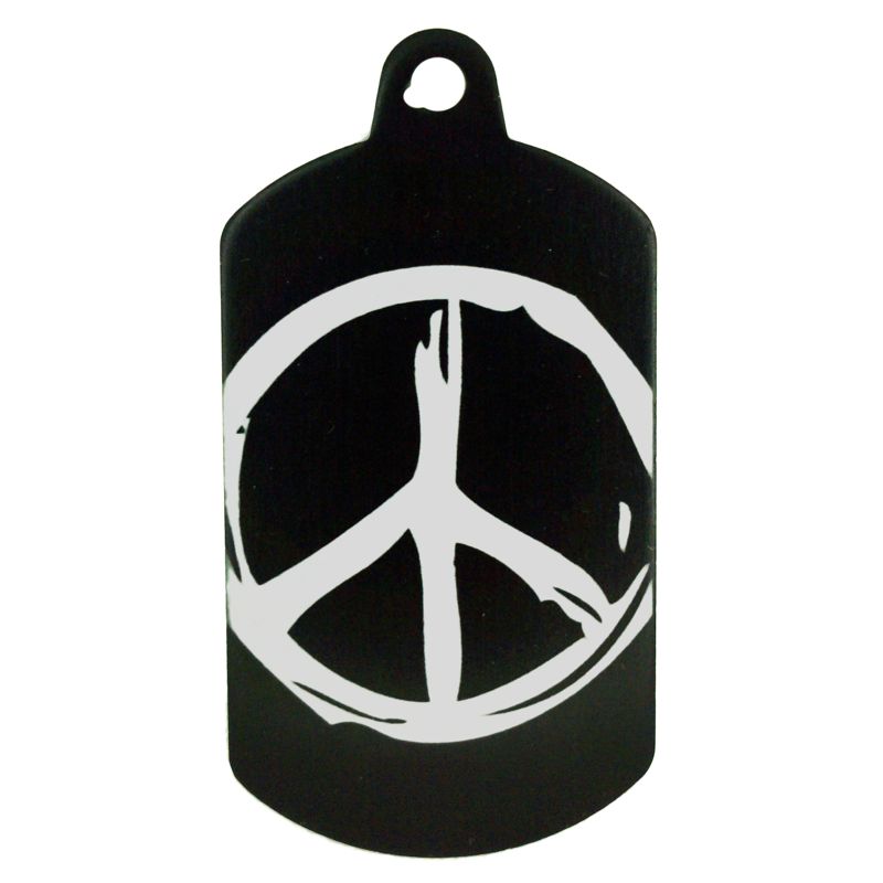 TagWorks Rectangle Dog Tag, Military Style Custom Tag, Custom Pet Tag, Multiple Designs, Black