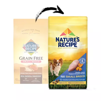 Nature s Recipe Grain Free Chicken Sweet Potato Pumpkin Small Breed Dog Food 4 lbs