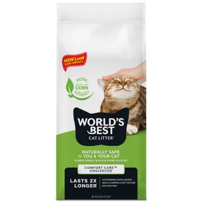 Product World's Best Cat Litter Original Unscented Cat Litter - Flushable, 99% Dust Free, Clumping, 28 LB