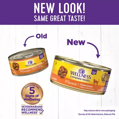 Product Wellness® Complete Health Adult Cat Wet Food - Natural, Grain Free, Morsels, 3 Oz