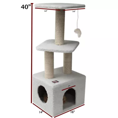 Product Majestic Pet 40-in Casita Cat Tree, Off White