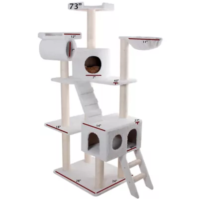 Product Majestic Pet 73-in Casita Cat Tree, Off White