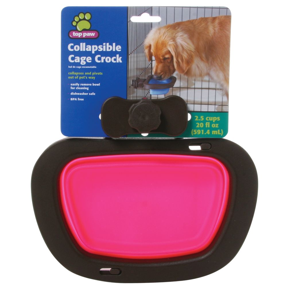 Top Paw® Collapsible Cage Crock Kennel Pet Bowl dog Food & Water Bowls PetSmart