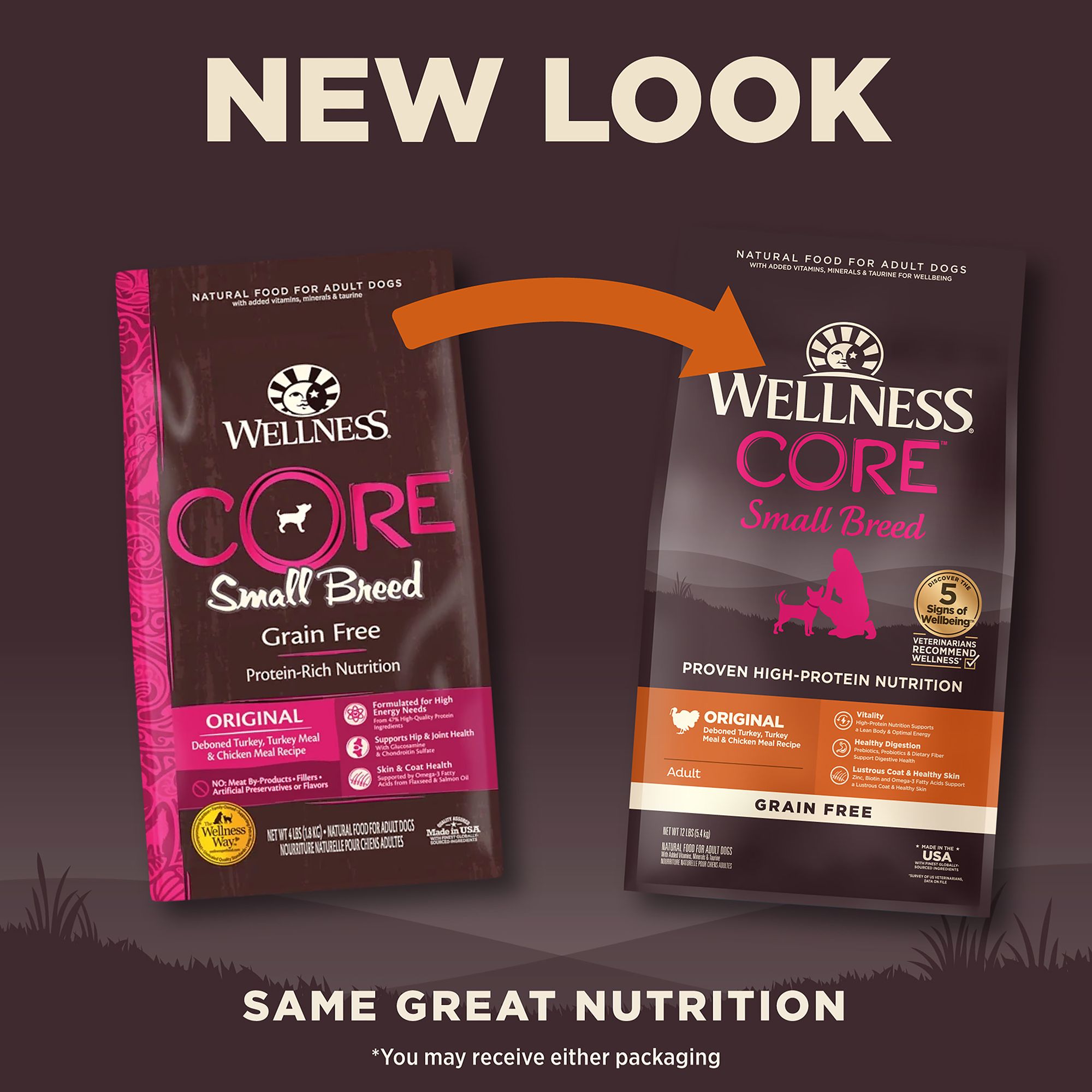 Wellness CORE Small Breed Adult Dry Dog Food Natural Grain Free Original Formula