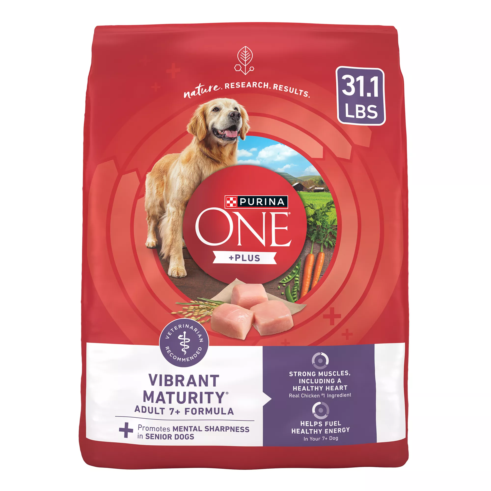 Purina ONE® +Plus Senior Dog Dry Food - Chicken, Low Ash, With Vitamins