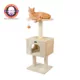 Product Armarkat 42-in Faux Fur Real Wood Cat Kitten Scratching Post Tree, Beige