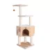 Armarkat 48-in Classic Faux Fur Real Wood Cat Tree With Top Perch For Kitty, Beige image thumbnail 2