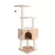 Product Armarkat 48-in Classic Faux Fur Real Wood Cat Tree With Top Perch For Kitty, Beige