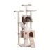 Armarkat 74-in Faux Fur Two Condo & Running Ramps Real Wood Cat Tree, Beige image thumbnail 2