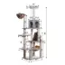 Armarkat 78-in Faux Fur Real Wood Condo & Sisal Scratching Cat Tower, Silver Gray image thumbnail 5