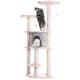 Product Armarkat 64-in Faux Fur Real Wood Climbing Cat Tree With Sisal Covered Posts, Silver Gray & Almond