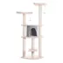 Armarkat 64-in Faux Fur Real Wood Climbing Cat Tree With Sisal Covered Posts, Silver Gray & Almond image thumbnail 4