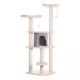 Product Armarkat 64-in Faux Fur Real Wood Climbing Cat Tree With Sisal Covered Posts, Silver Gray & Almond