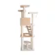 Product Armarkat 80-in Faux Fur with Playhouse & Ladder Multi-Level Real Wood Cat Tree, Beige