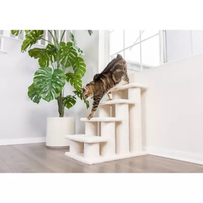 Product Armarkat 4 Steps Real Wood Pet Stairs Indoor Cat Stairway Step, Ivory