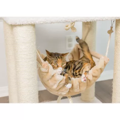 Product Armarkat 73-in Classic Faux Fleece Real Wood Cat Tree, Ivory