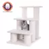 Armarkat 3 Steps Real Wood Faux Fleece Cat Stairs Ladder Doggie Ramp For Indoor Pets, Ivory image thumbnail 1