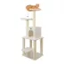 Armarkat 62-in Faux Fleece Real Wood Condo & Cat Tree, Ivory image thumbnail 1