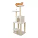 Product Armarkat 62-in Faux Fleece Real Wood Condo & Cat Tree, Ivory