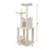 Armarkat 62-in Faux Fleece Real Wood Condo & Cat Tree, Ivory image thumbnail 3