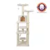 Armarkat 78-in Faux Fleece with Rope Swing & Playhouse Real Wood Cat Tree, Ivory image thumbnail 1