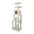 Armarkat 78-in Faux Fleece with Rope Swing & Playhouse Real Wood Cat Tree, Ivory image thumbnail 2