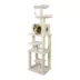 Armarkat 78-in Faux Fleece with Rope Swing & Playhouse Real Wood Cat Tree, Ivory image thumbnail 3