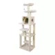 Product Armarkat 78-in Faux Fleece with Rope Swing & Playhouse Real Wood Cat Tree, Ivory