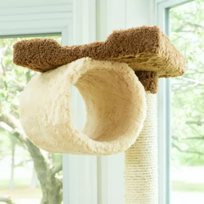 Product Armarkat 70-in Hammock, Rope Swing & Tunnel Real Wood Cat Tree, Tan