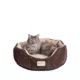 Product Armarkat Mocha & Beige Faux Suede Cuddler Cat Bed