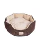 Product Armarkat Mocha & Beige Faux Suede Cuddler Cat Bed