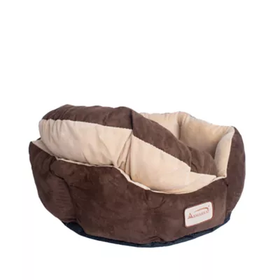 Product Armarkat Mocha & Beige Faux Suede Cuddler Cat Bed