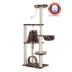Armarkat 66-in Condo & Basket Real Wood Cat Tree With Sisal Scratching Post, Saddle Brown image thumbnail 1