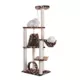 Product Armarkat 66-in Condo & Basket Real Wood Cat Tree With Sisal Scratching Post, Saddle Brown