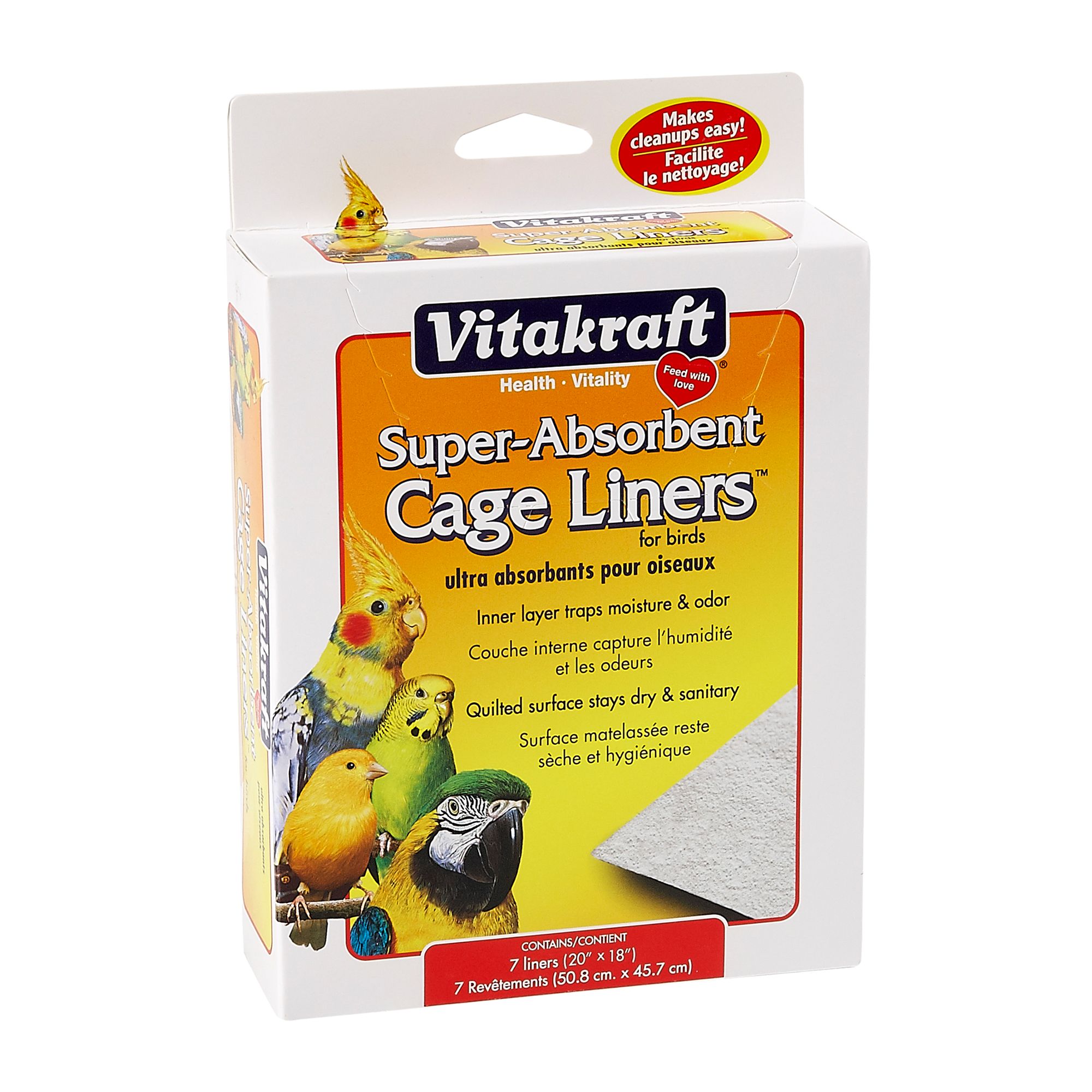 Vitakraft Super Absorbent Bird Cage Liners