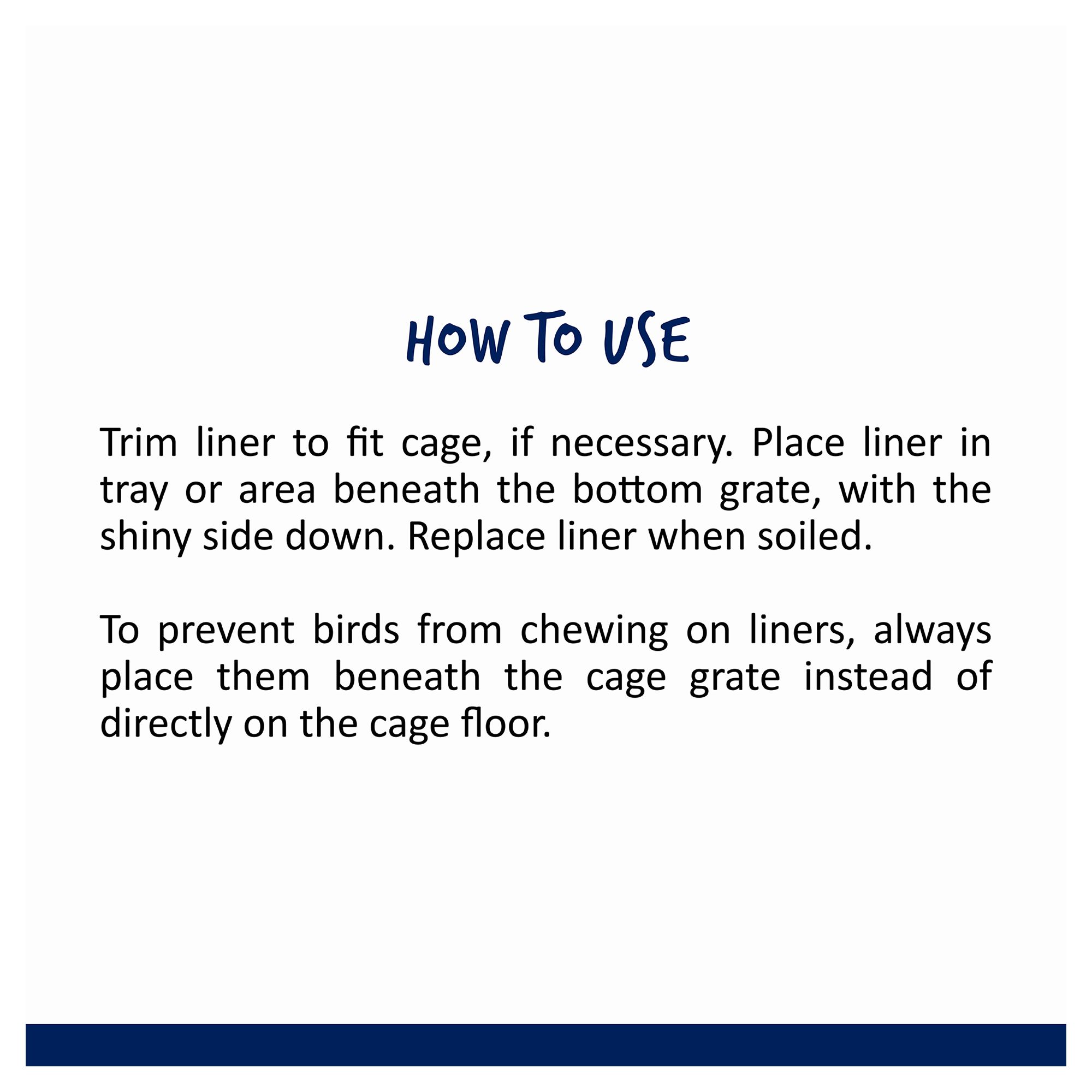 Vitakraft® Super-Absorbent Bird Cage Liners - Bird Cage Liners for Easy Cleanup - thumbnail 3