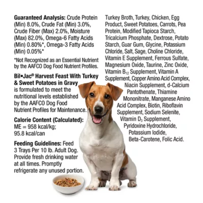 Product Bil-Jac® Harvest Feast Adult Wet Dog Food - Turkey & Sweet Potatoes in Gravy, 3.5 oz