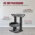  TRIXIE 24-in Isaba Cat Tree, Black & Gray image thumbnail 2