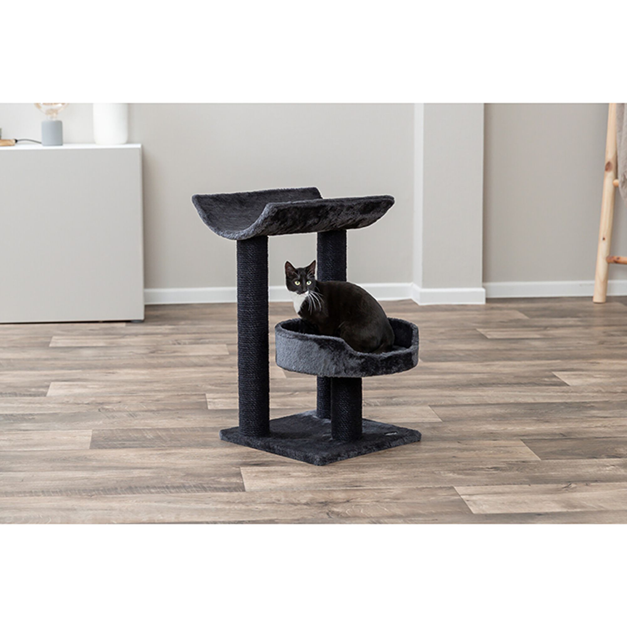 TRIXIE 24-in Isaba Cat Tree, Black & Gray - thumbnail 3