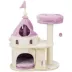  TRIXIE 35-in My Kitty Darling Castle Cat Tree, Purple & Beige image thumbnail 1