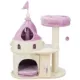 Product  TRIXIE 35-in My Kitty Darling Castle Cat Tree, Purple & Beige