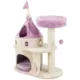 Product  TRIXIE 35-in My Kitty Darling Castle Cat Tree, Purple & Beige