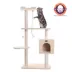 Armarkat 57-in Classic Faux Fur Real Wood Pet Kitten Play Activity Tree, Beige image thumbnail 1