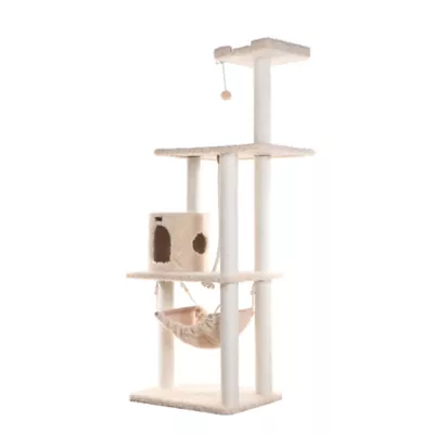 Product Armarkat 70-in Hammock & Hanging Toys Real Wood Cat Tree For Large And Small Cats, Beige