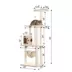 Armarkat 70-in Hammock & Hanging Toys Real Wood Cat Tree For Large And Small Cats, Beige image thumbnail 5