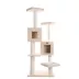 Armarkat 67-in Faux Fur Real Wood Cat Tower Perch Spacious Cat Cave House, Beige image thumbnail 2